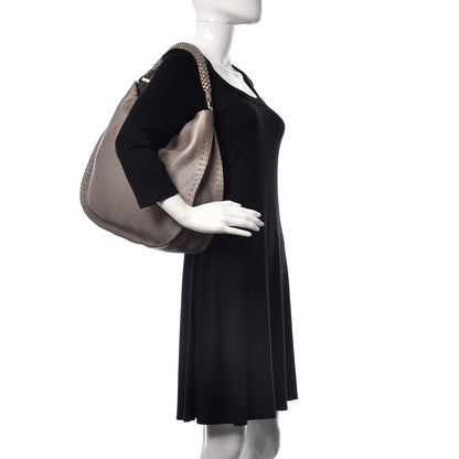 Fendi Cuoio Romano Selleria Hobo Peltro 2 of 12