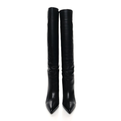 Saint Laurent Smooth Calfskin 90 Kidd Knee High Boots 39 Black 2 of 9