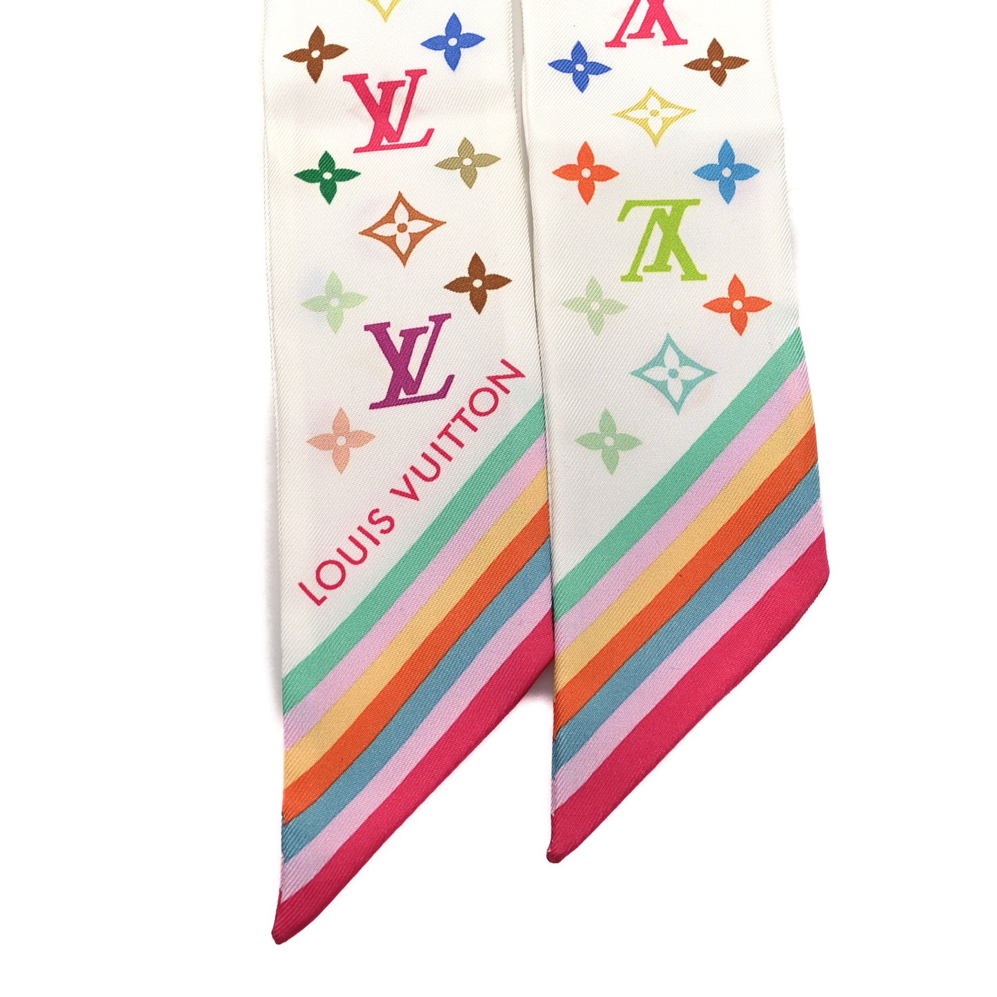 LV X TM Silk Monogram Multicolor BB Bandeau White