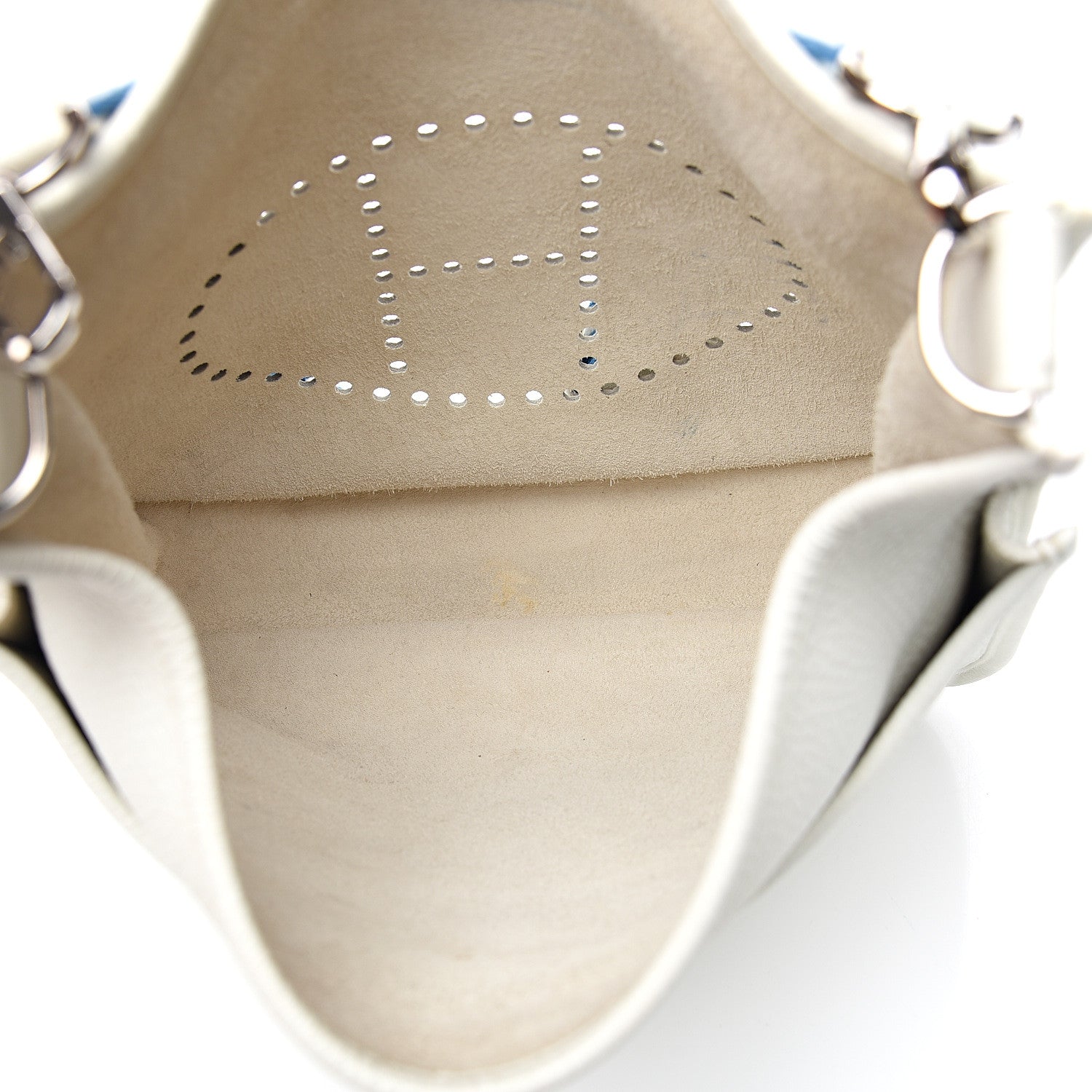 Hermes Taurillon Clemence Amazone Evelyne III PM White Mykonos 4 of 11