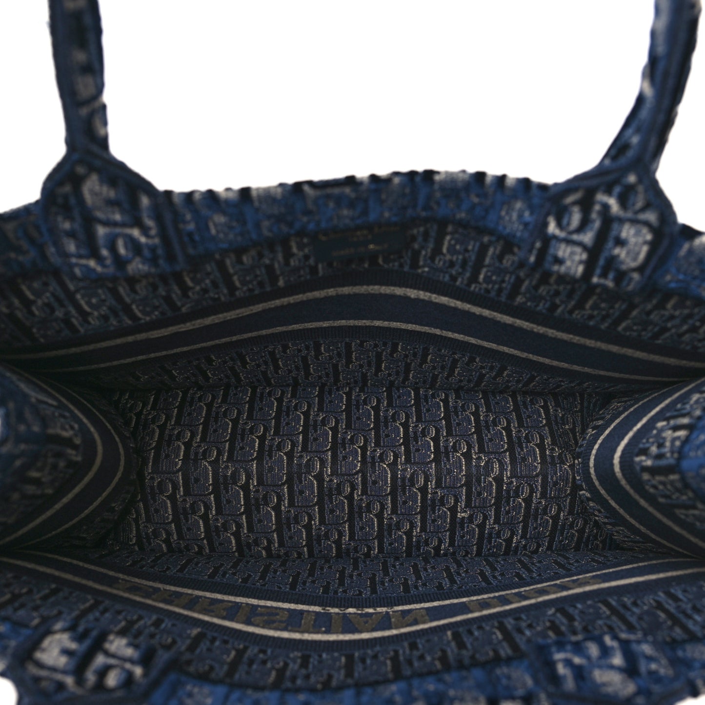 Oblique Velvet Medium Book Tote Blue Multicolor