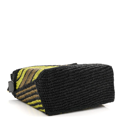 Loewe Raffia Calfskin Small Puzzle Bag Anise Olive 4 of 9