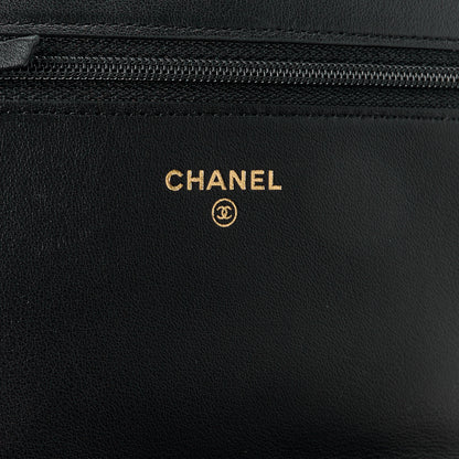 Chanel Caviar Quilted Boy Wallet On Chain WOC Black 6 of 12