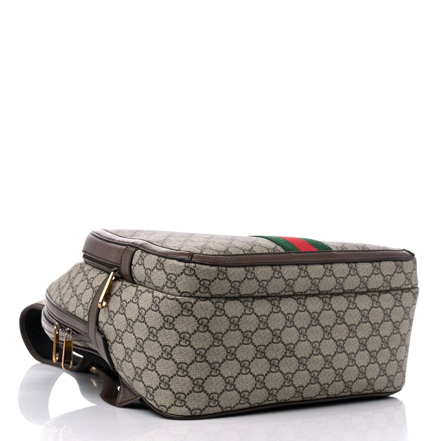 GG Supreme Monogram Medium Ophidia Day Backpack Brown