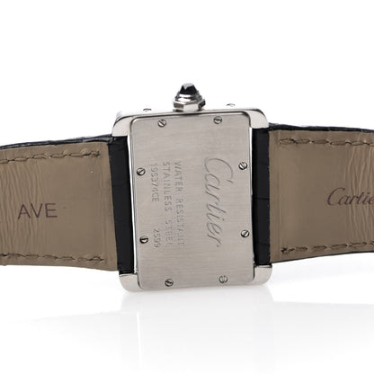 Cartier Stainless Steel Alligator 32mm Tank Divan Quartz Watch 6 of 8
