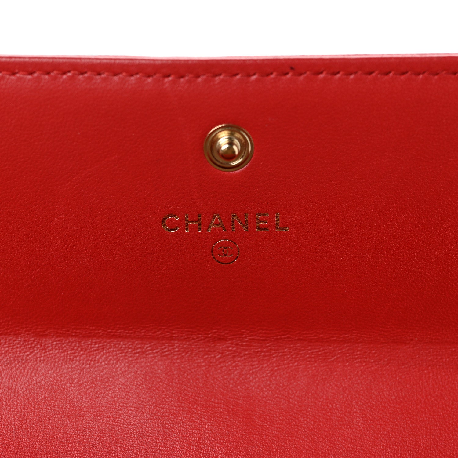 Chanel Lambskin Quilted Boy Flap Wallet Red 6 of 9
