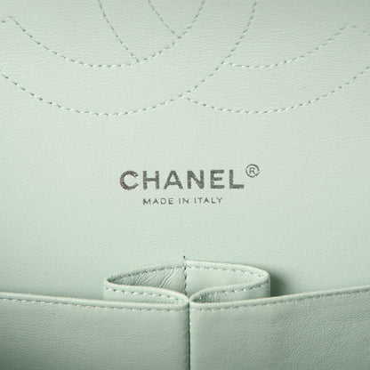 Chanel Patent Quilted Jumbo Double Flap Green 7 of 8