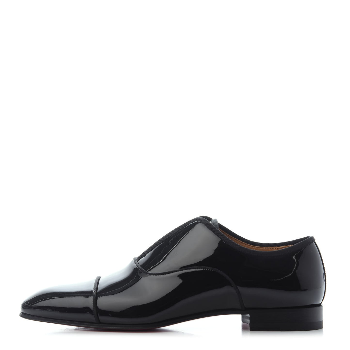 Patent Mens Alpha Male Flat Loafers 41 Black