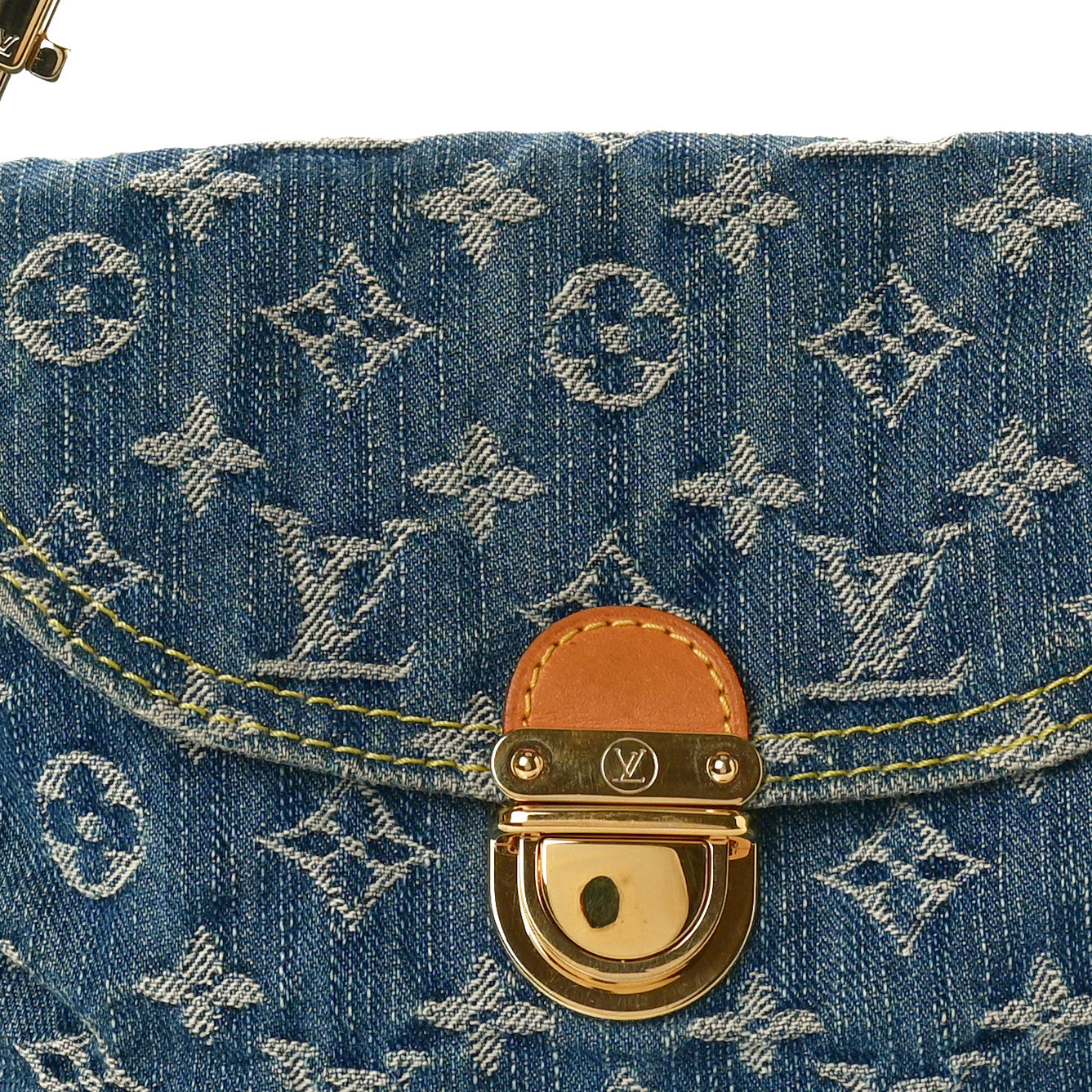 Louis Vuitton Monogram Denim Mini Pleaty Blue 7 of 9