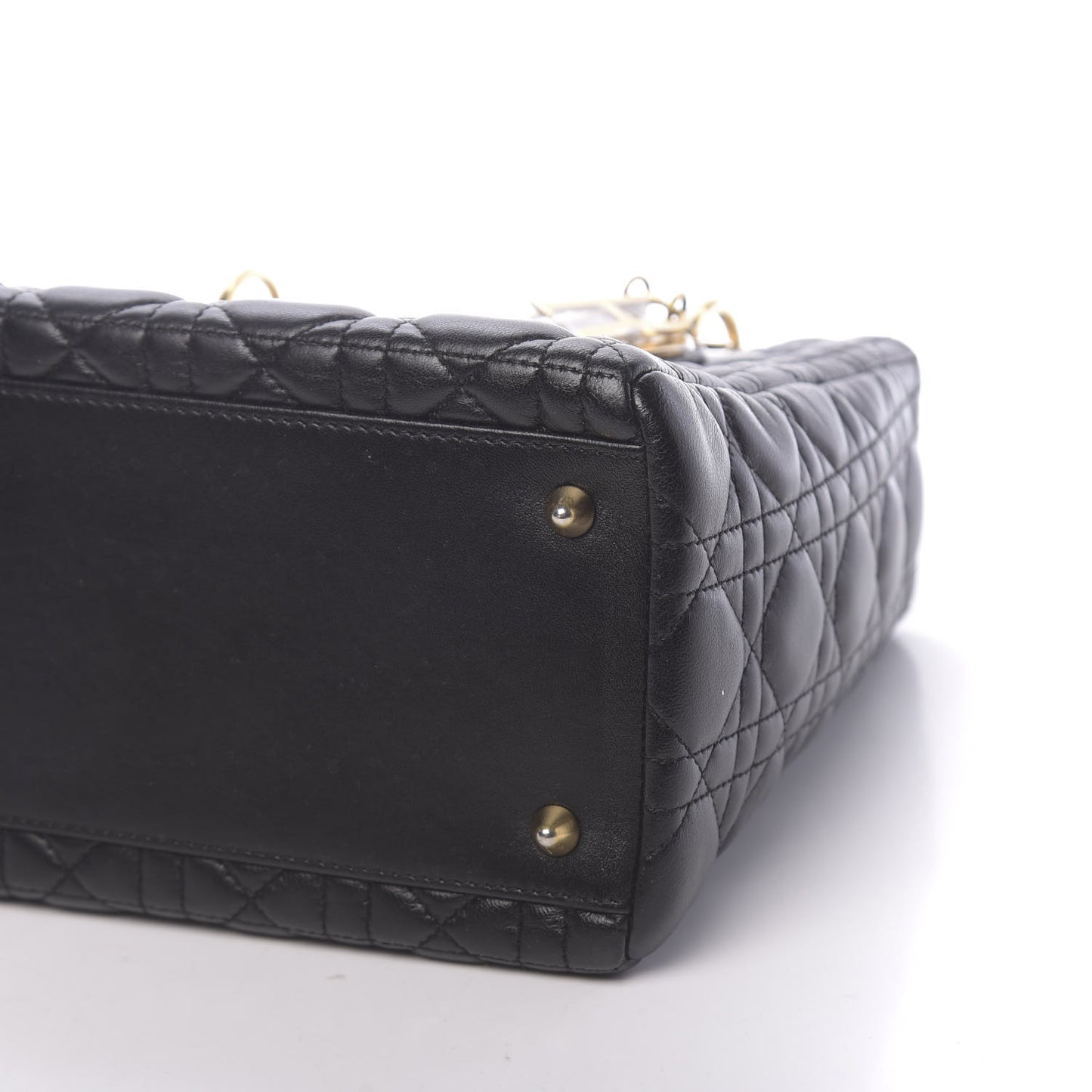 Lambskin Cannage Medium Lady Dior Black