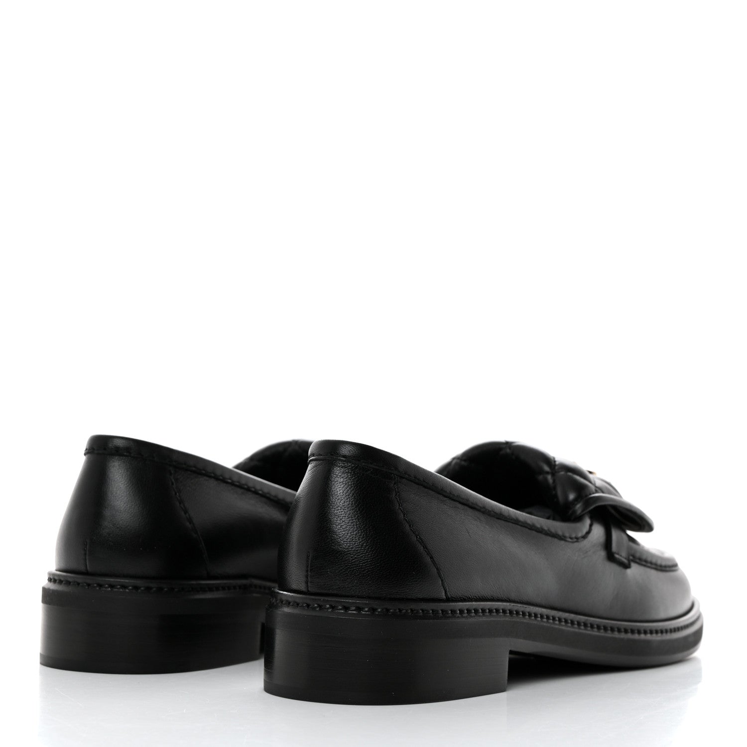 Chanel Lambskin Quilted CC Turnlock Loafers 38.5 Black 4 of 9