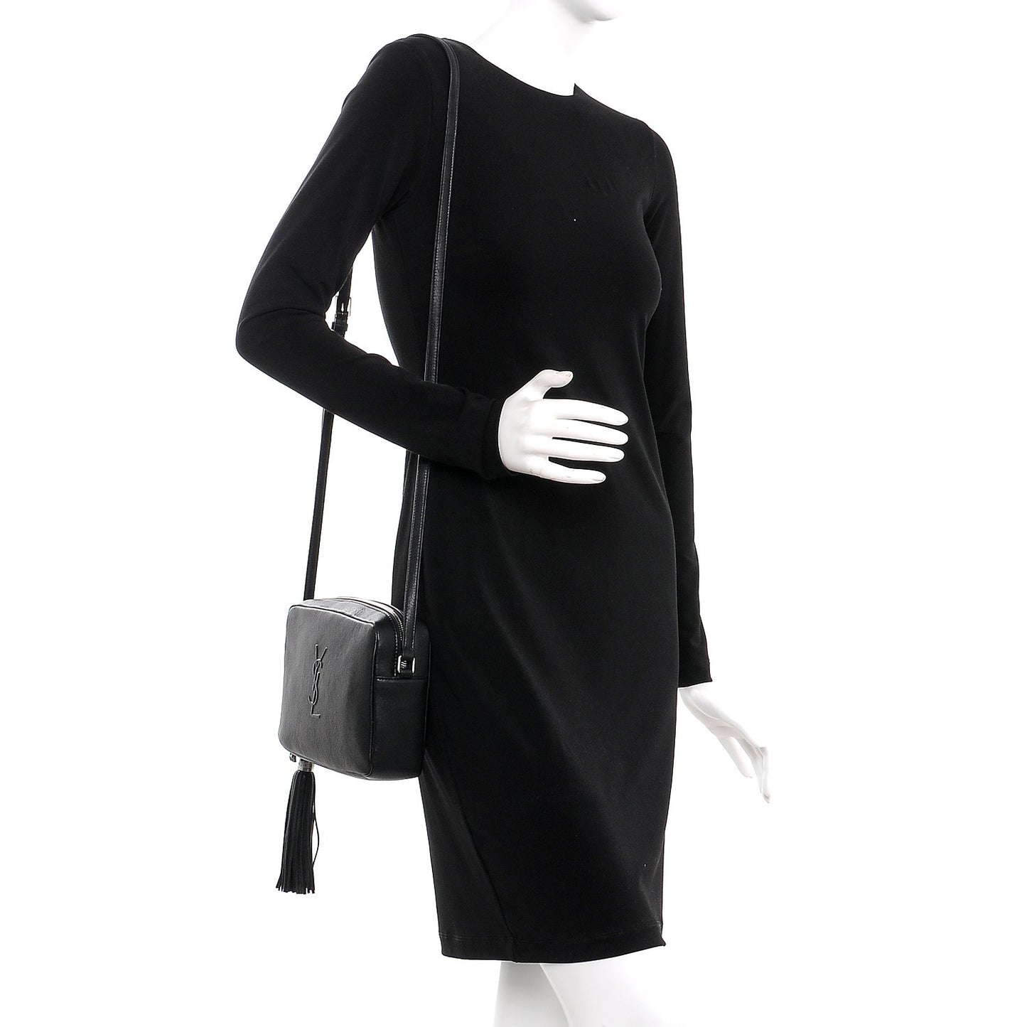 Lambskin Monogram Small Lou Camera Bag Black