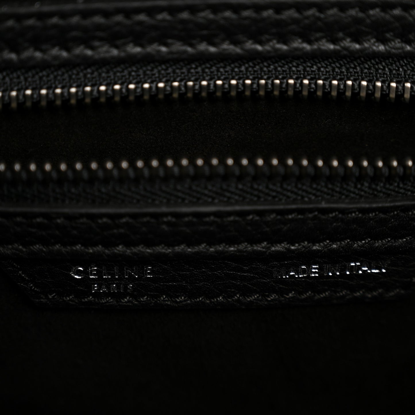 Drummed Calfskin Mini Luggage Black