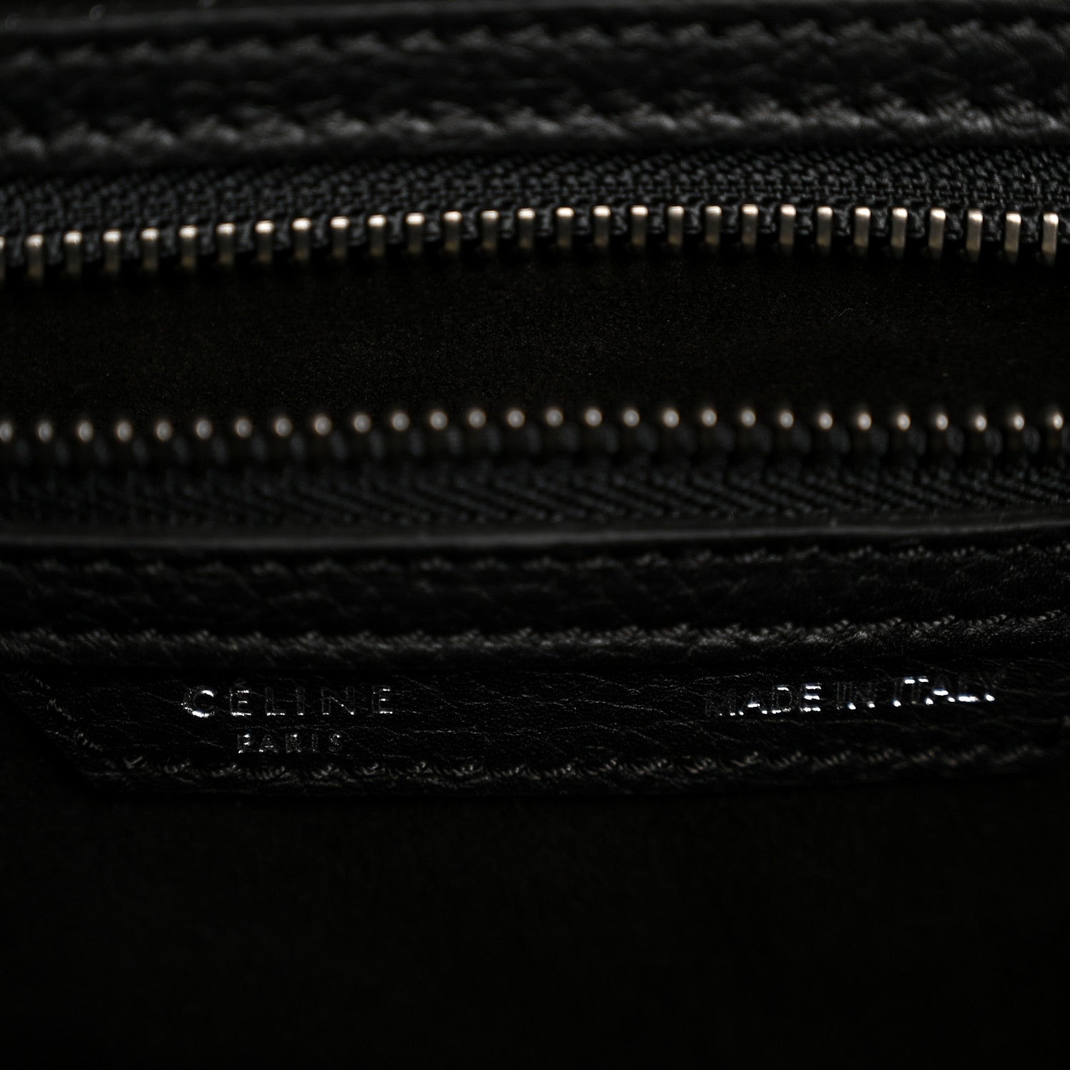 Celine Drummed Calfskin Mini Luggage Black 6 of 12