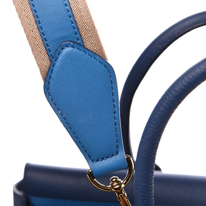 MCM Grained Calfskin Medium Milla Tote Navy 10 of 10