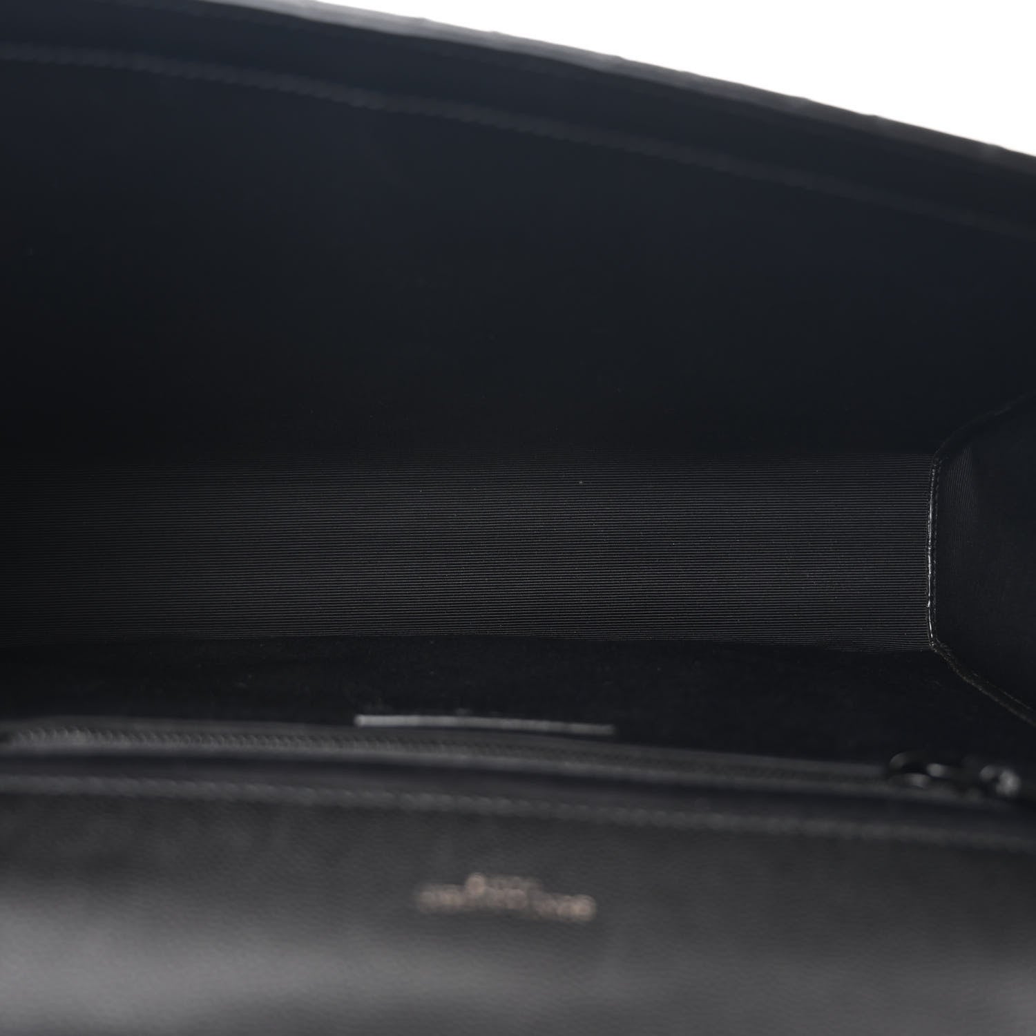 Saint Laurent Grain De Poudre Textured Mixed Matelasse Large Triquilt Monogram Monochrome Satchel Black 5 of 11