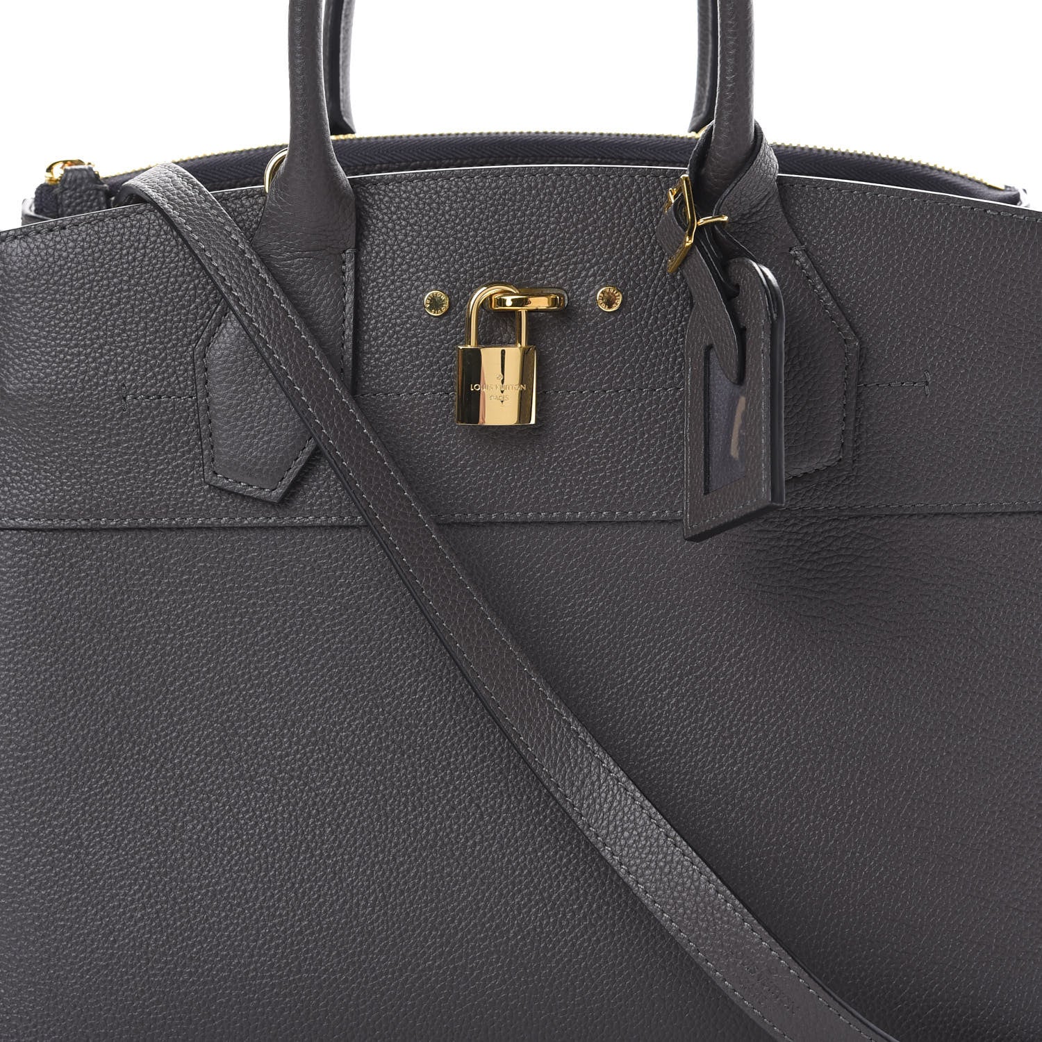 Louis Vuitton Taurillon City Steamer MM Gris 8 of 8