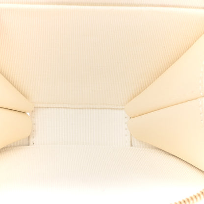 Chanel Caviar Quilted Round Handle With Care Vanity With Chain White 6 of 12