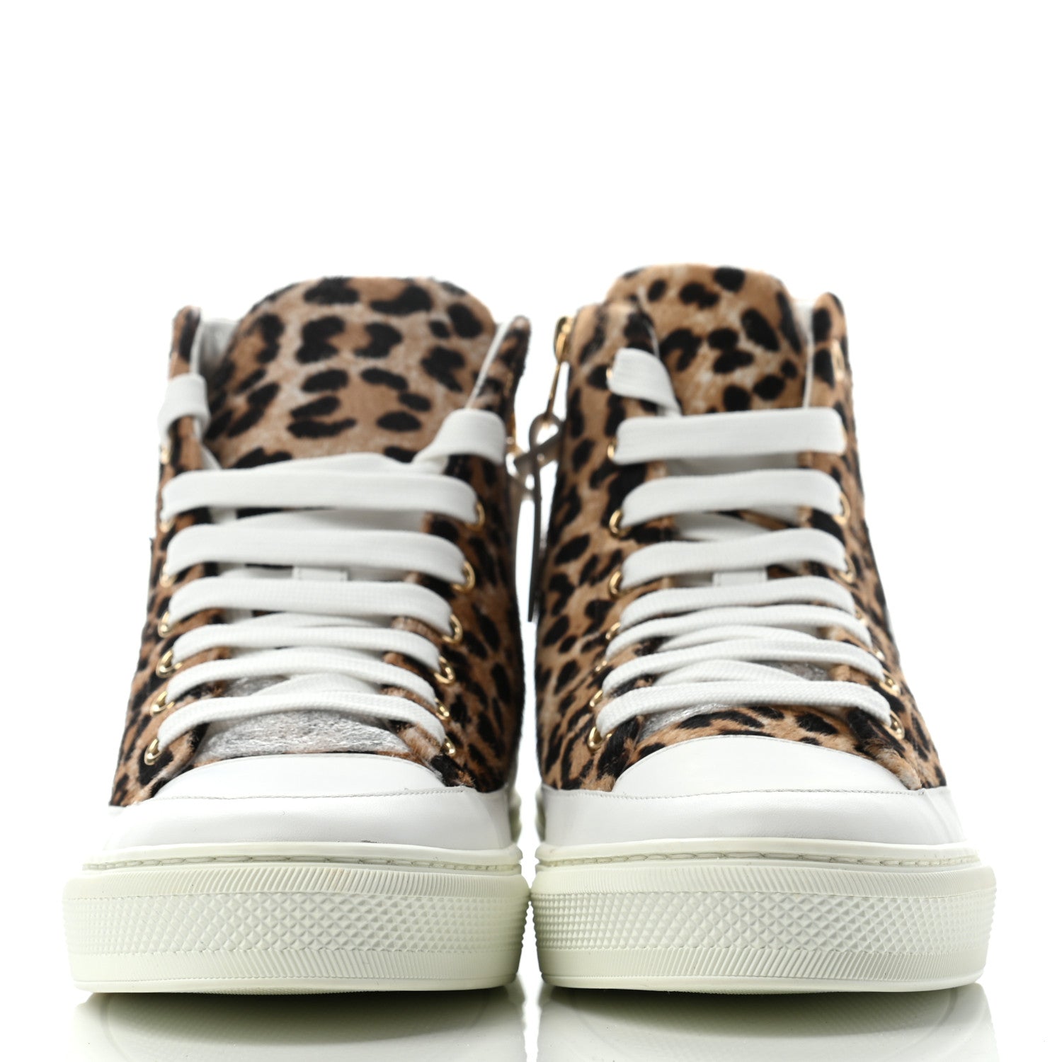 Louis Vuitton Pony Hair Leopard Print Calfskin Monogram Giant Stellar Sneaker Boots 38 2 of 8