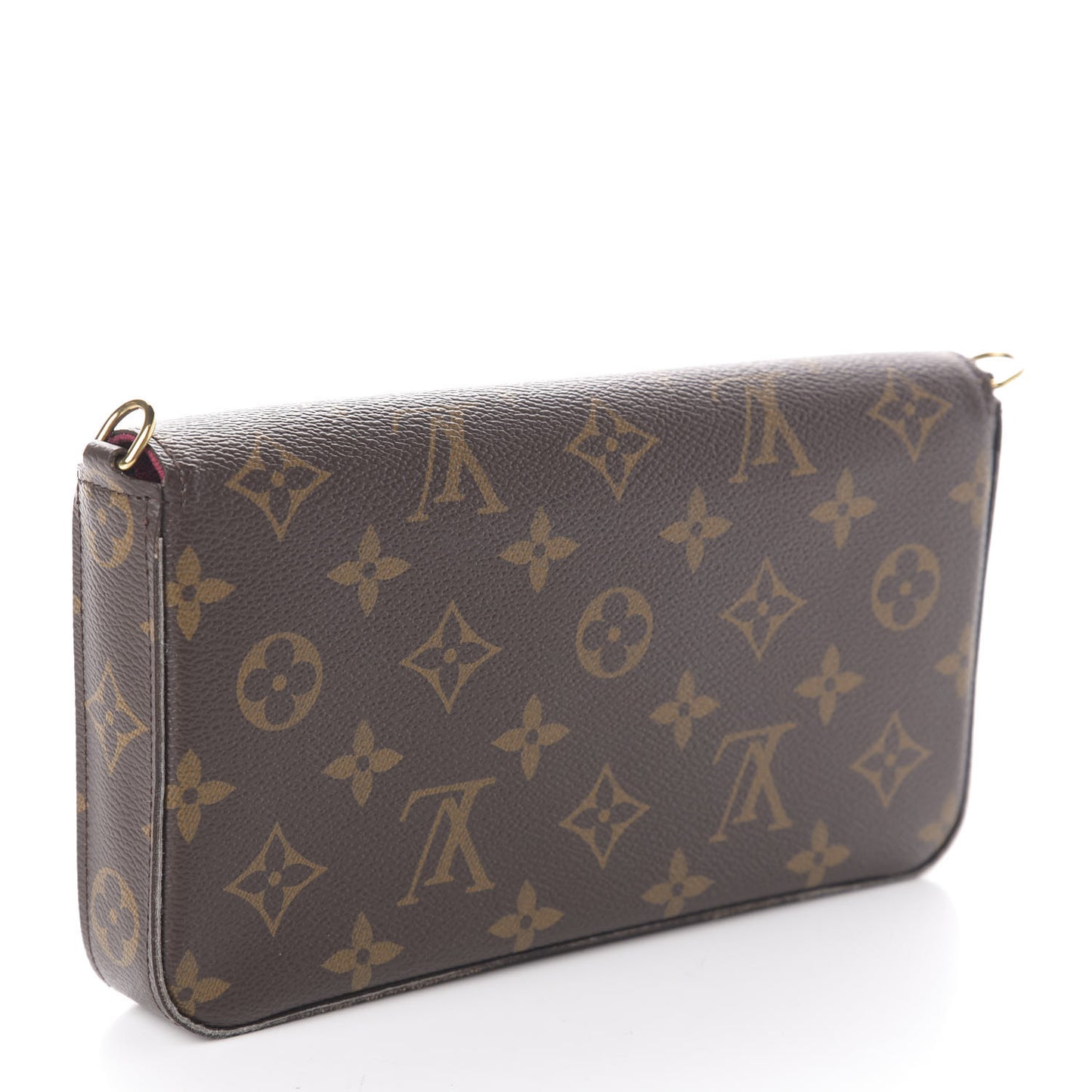 Monogram Pochette Felicie Chain Wallet Fuchsia