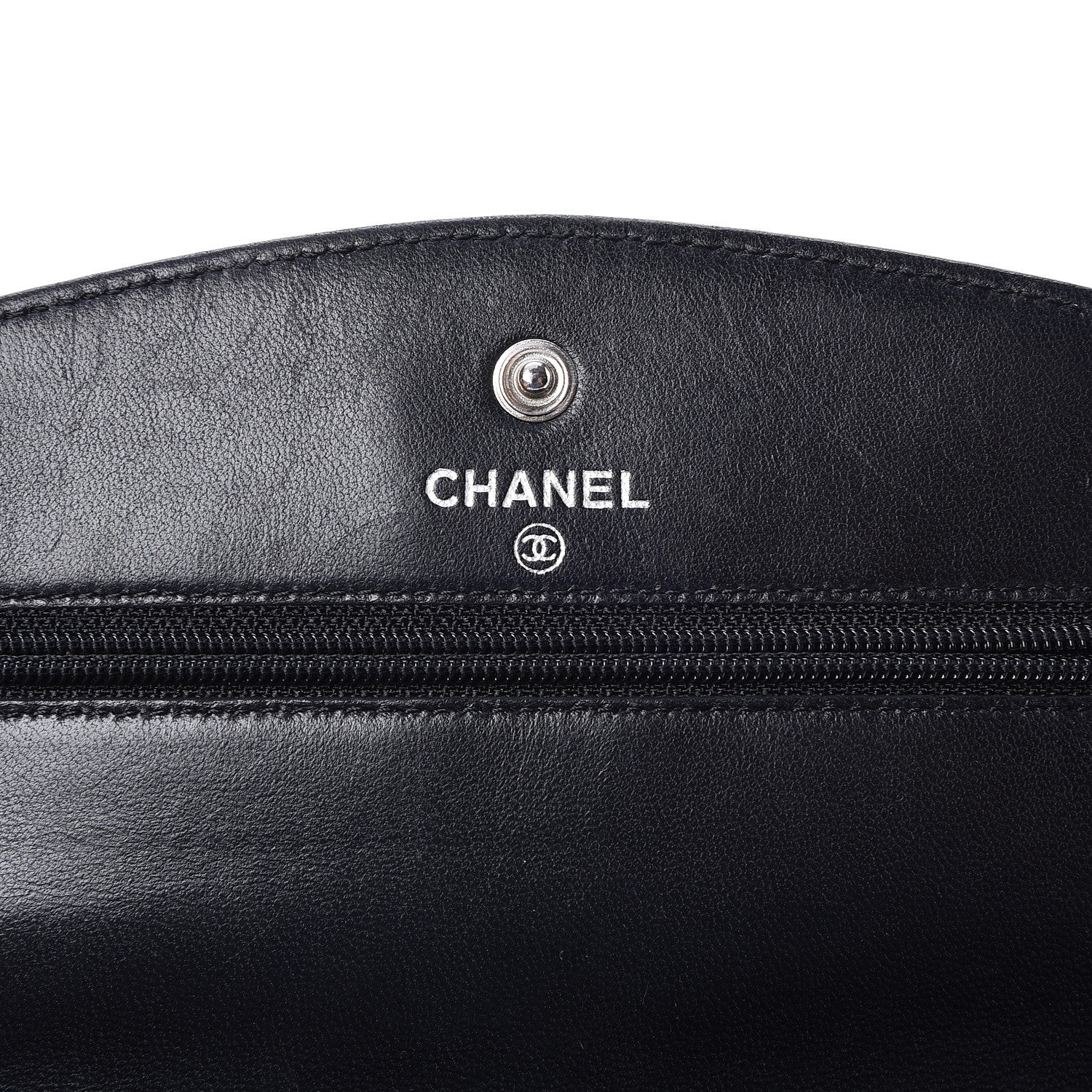 Chanel Caviar Timeless CC Wallet On Chain WOC Black 6 of 10