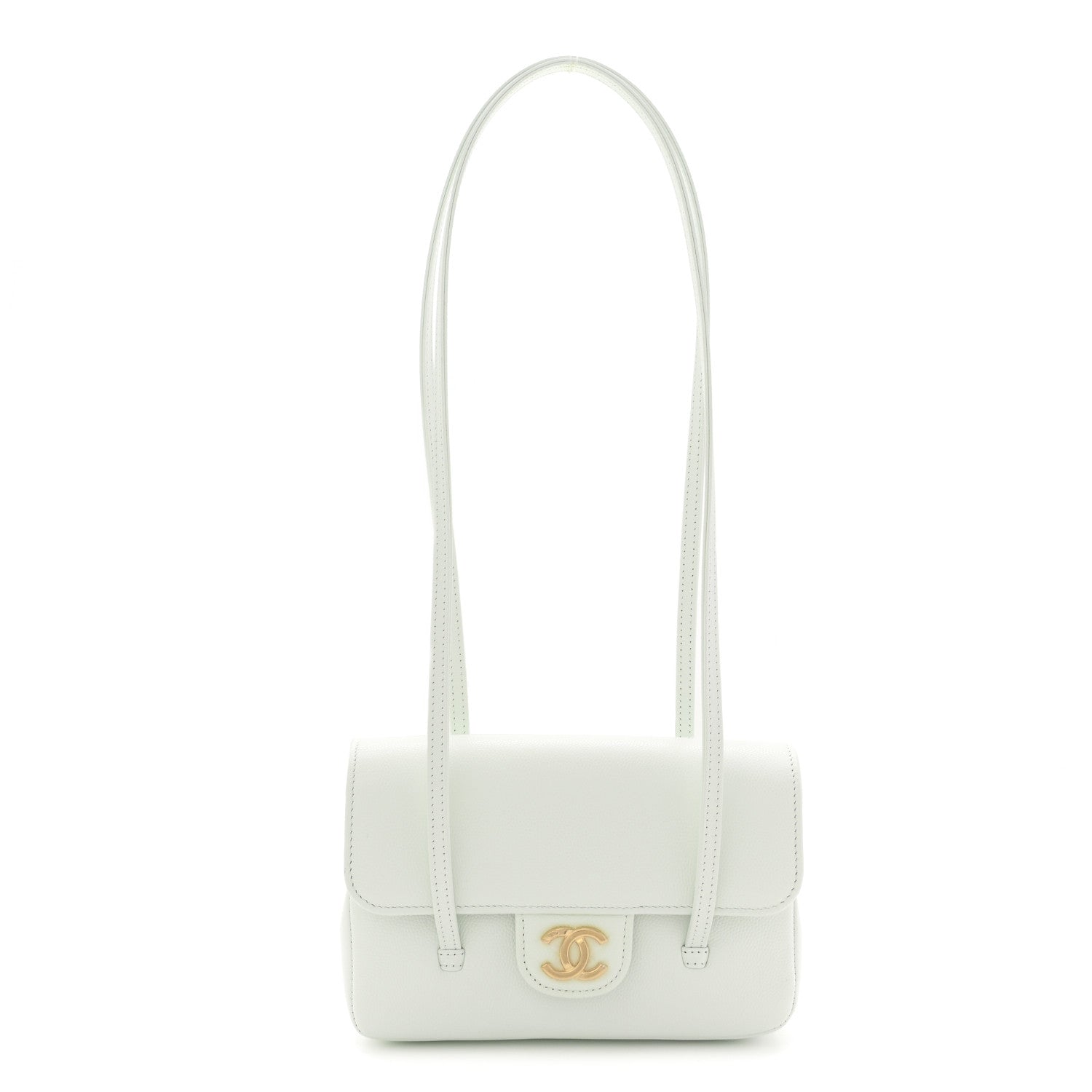 Chanel Shiny Caviar Mini Preppy Coco Shoulder Bag Light Blue 1 of 11
