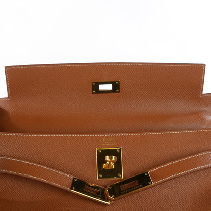 Hermes Courchevel Kelly Retourne 32 Gold 3 of 16