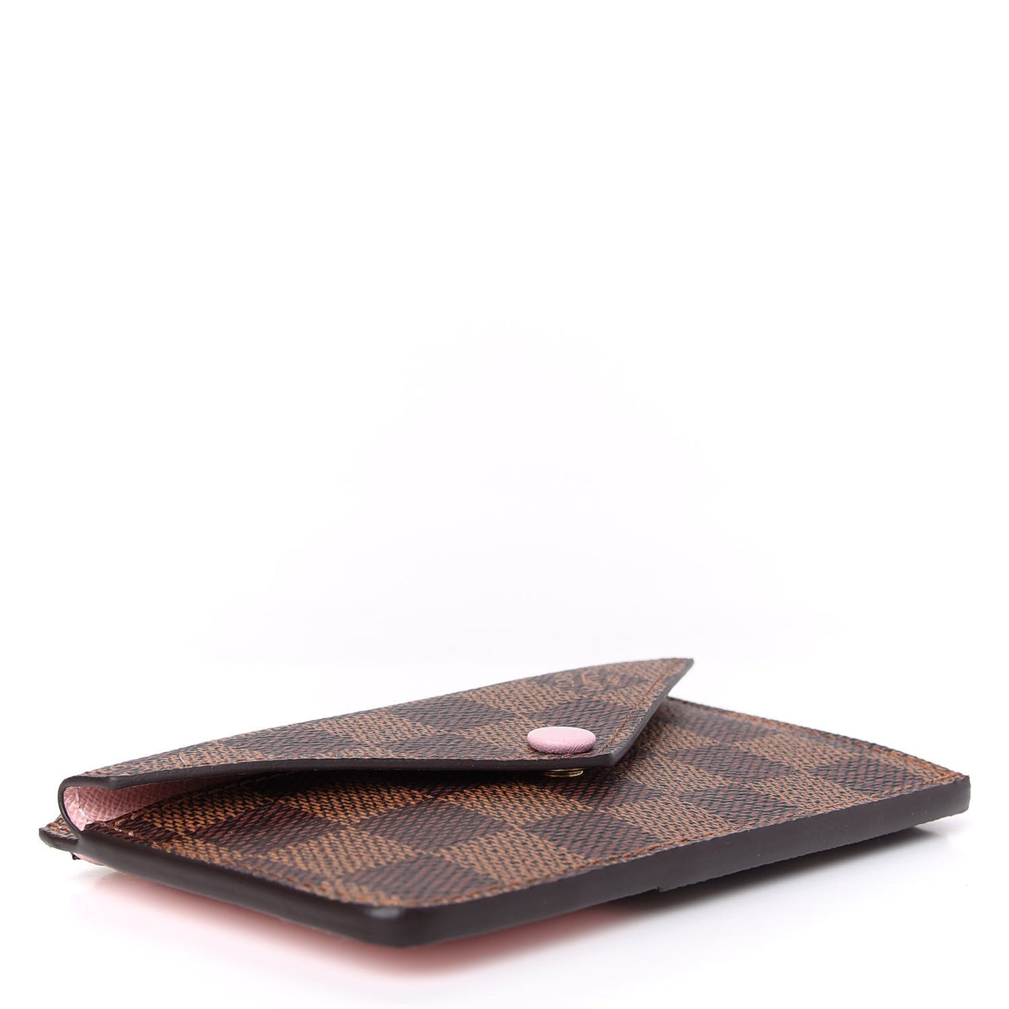 Damier Ebene Recto Verso Card Holder Rose Ballerine