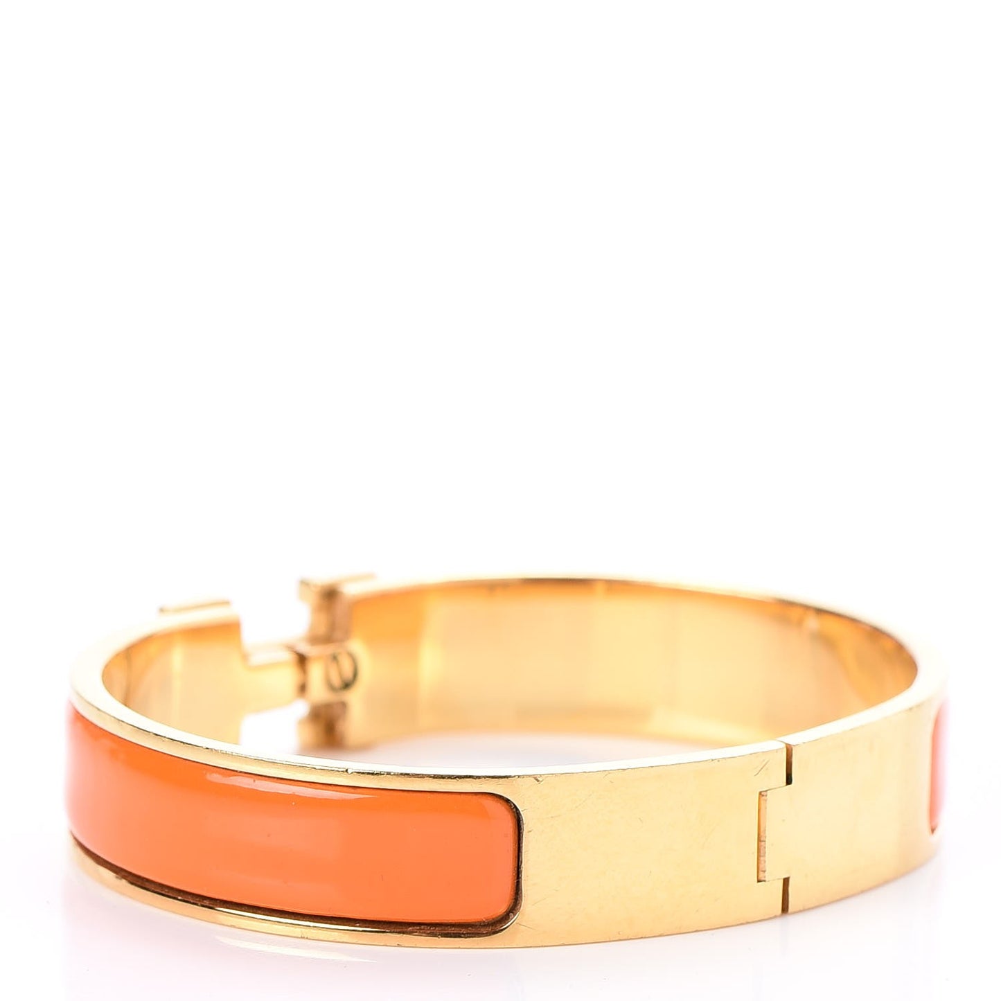 Enamel Narrow Clic Clac H Bracelet PM Orange