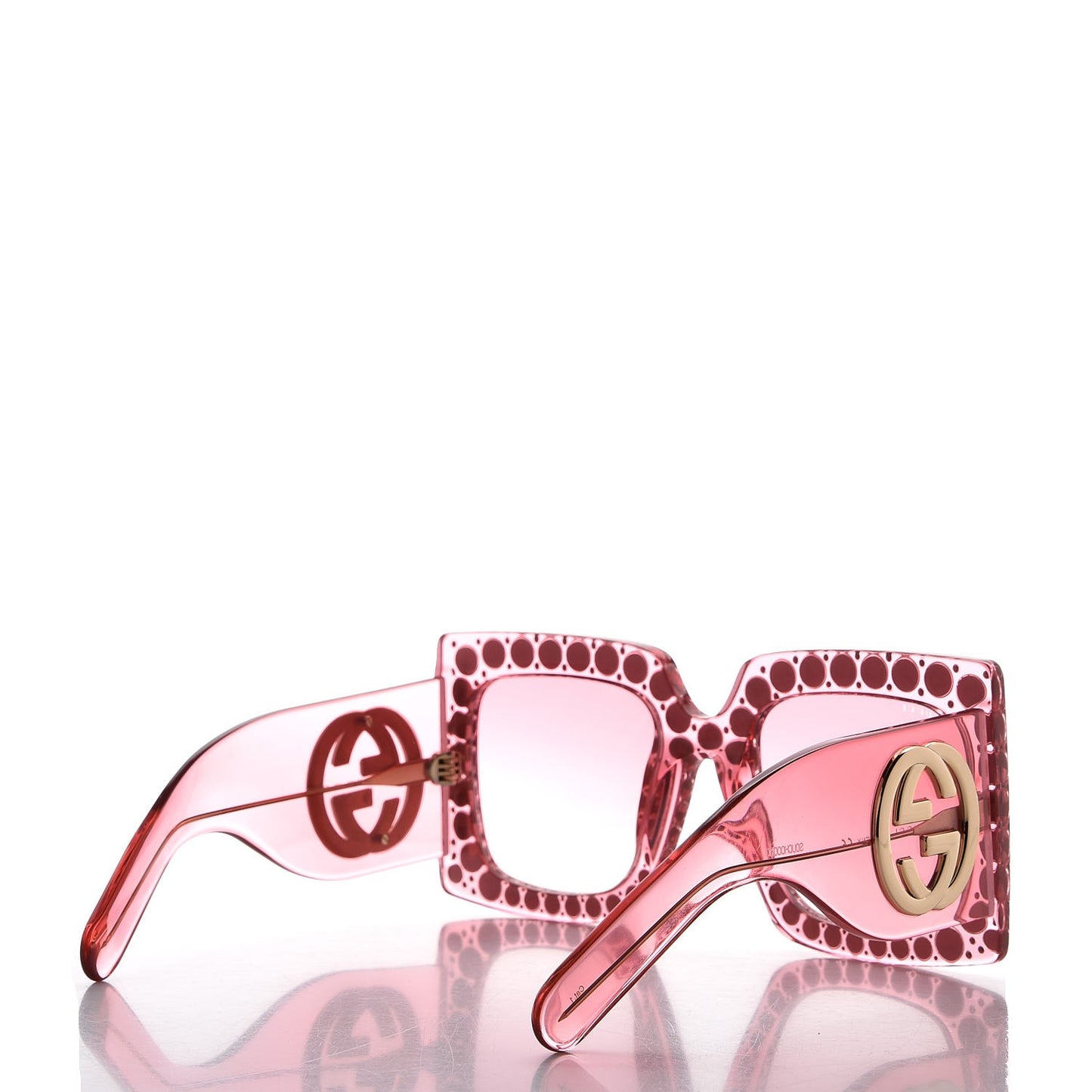 Acetate Crystal Oversize Sunglasses GG0145S Pink