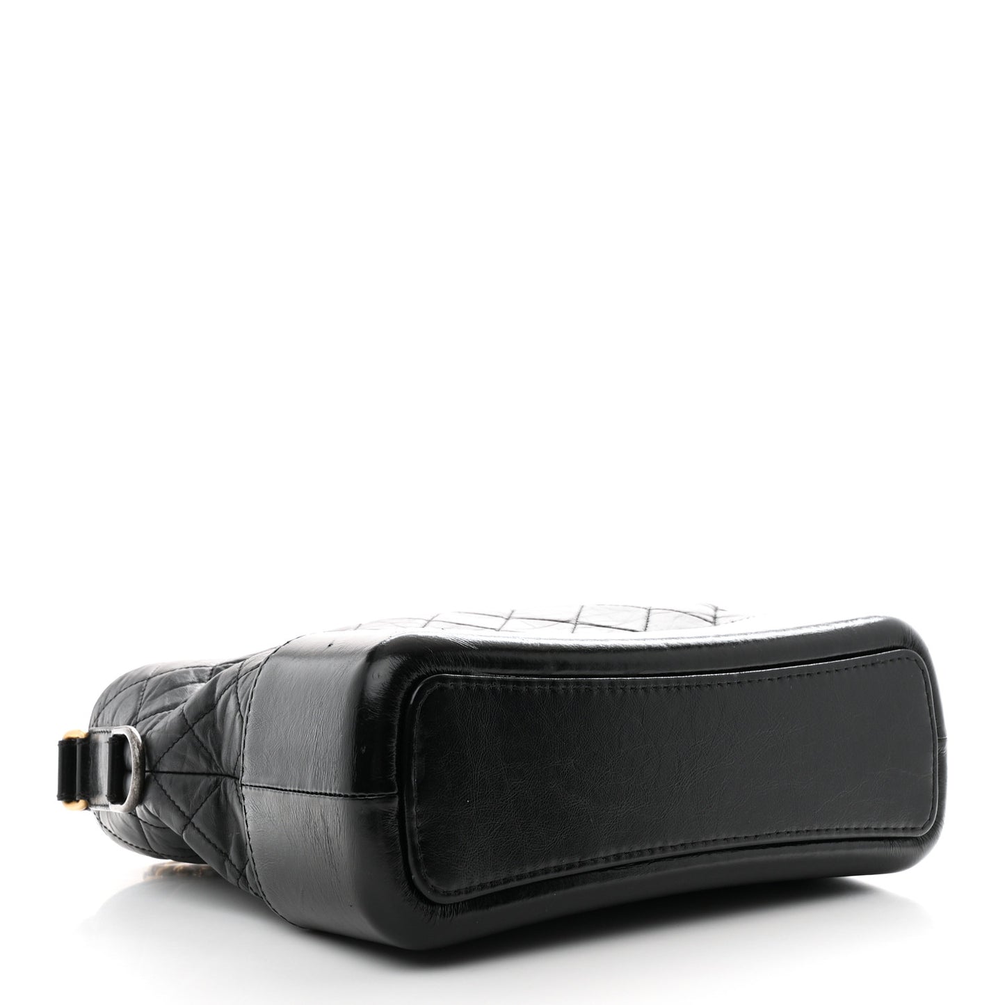 Aged Calfskin Quilted Medium Gabrielle Hobo Black