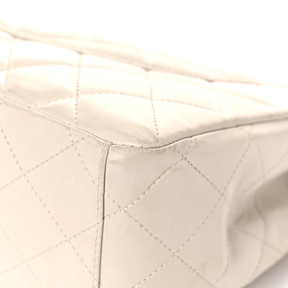 Chanel Lambskin Quilted Maxi Single Flap Beige 10 of 32