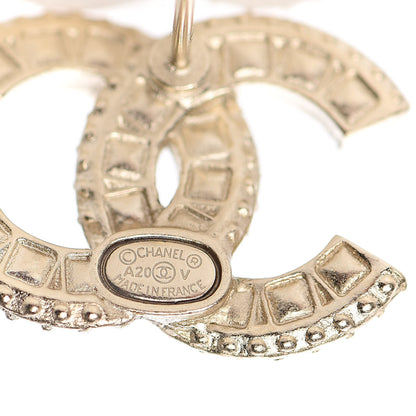 Chanel Crystal CC Earrings Gold 4 of 4
