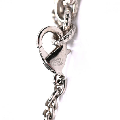 Chanel Resin Pearl Star CC Necklace Grey Silver 5 of 5