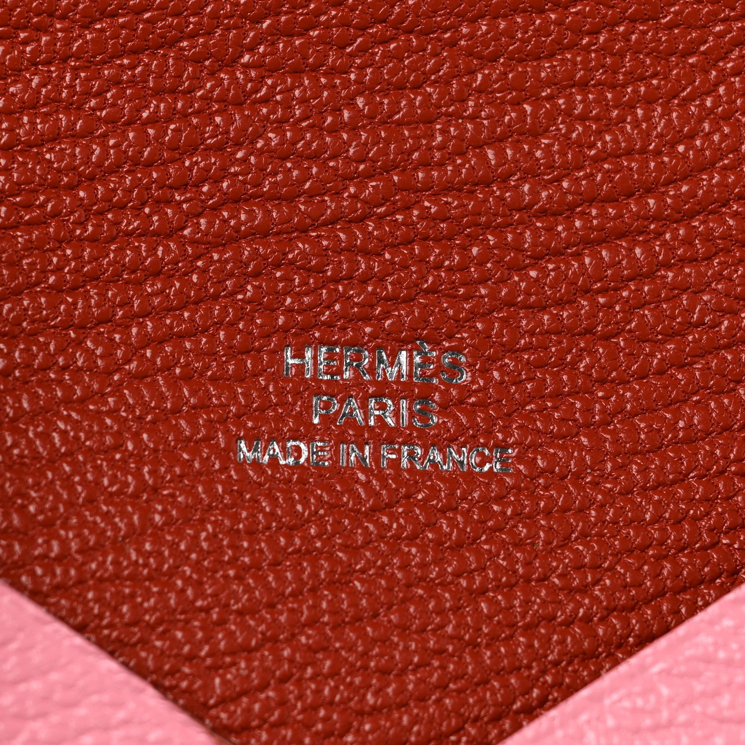 Hermes Chevre Mysore Verso Calvi Card Case Rose Ete Cuivre 6 of 8