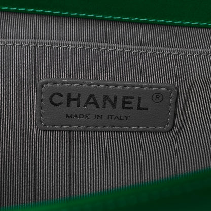 Chanel Metallic Calfskin Quilted Medium Boy Flap Green 10 of 21