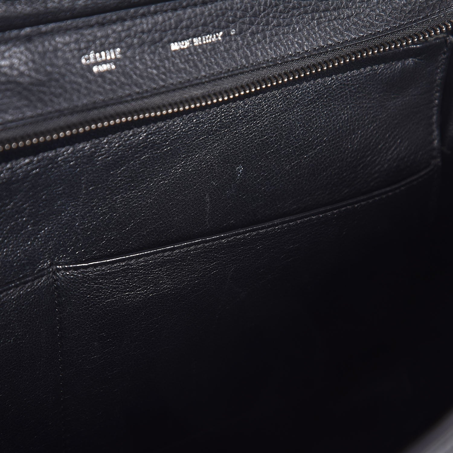 Celine Drummed Calfskin Suede Medium Trapeze Black 9 of 13
