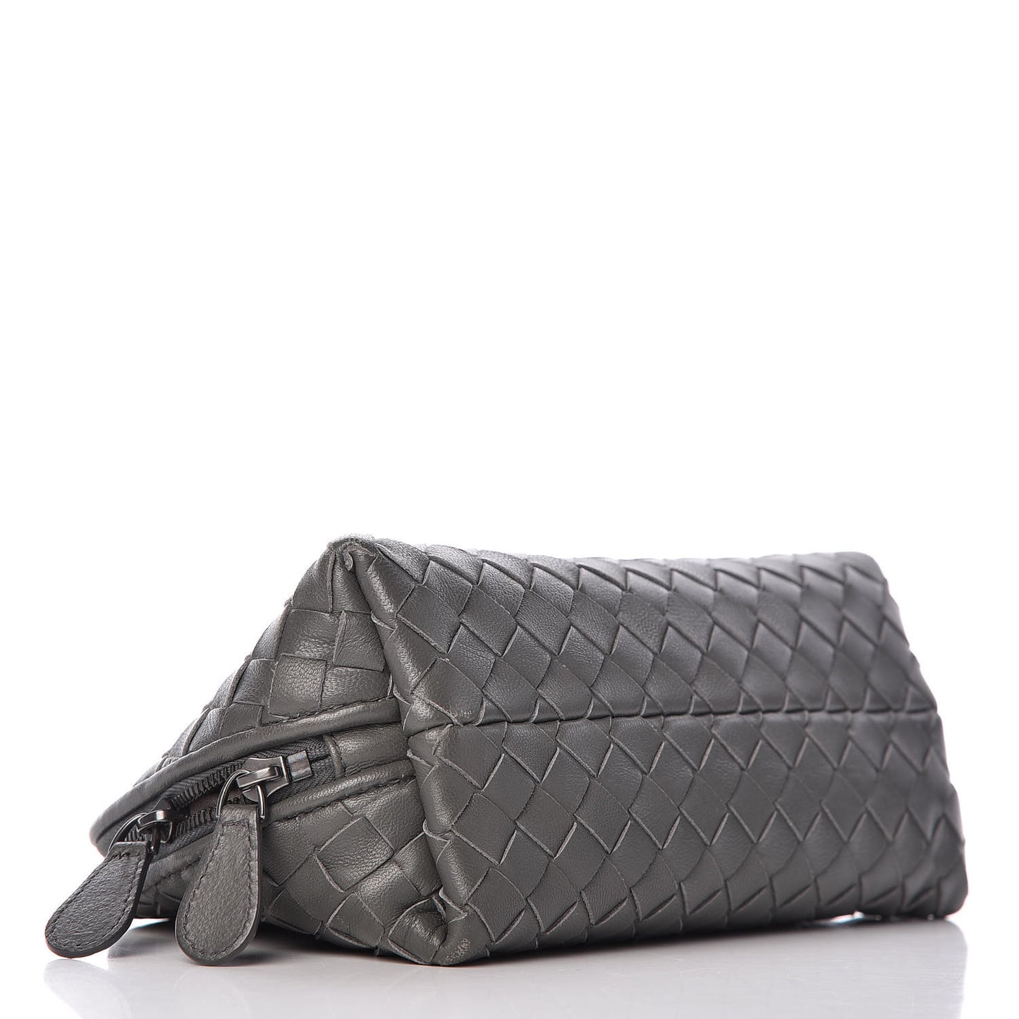 Nappa Intrecciato Cosmetic Pouch Grey