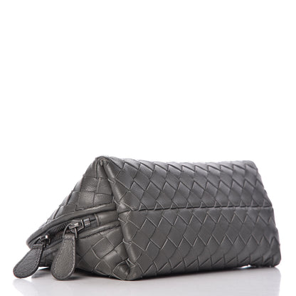 Bottega Veneta Nappa Intrecciato Cosmetic Pouch Grey 4 of 11