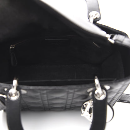 Christian Dior Lambskin Cannage Medium Lady Dior Black 5 of 10