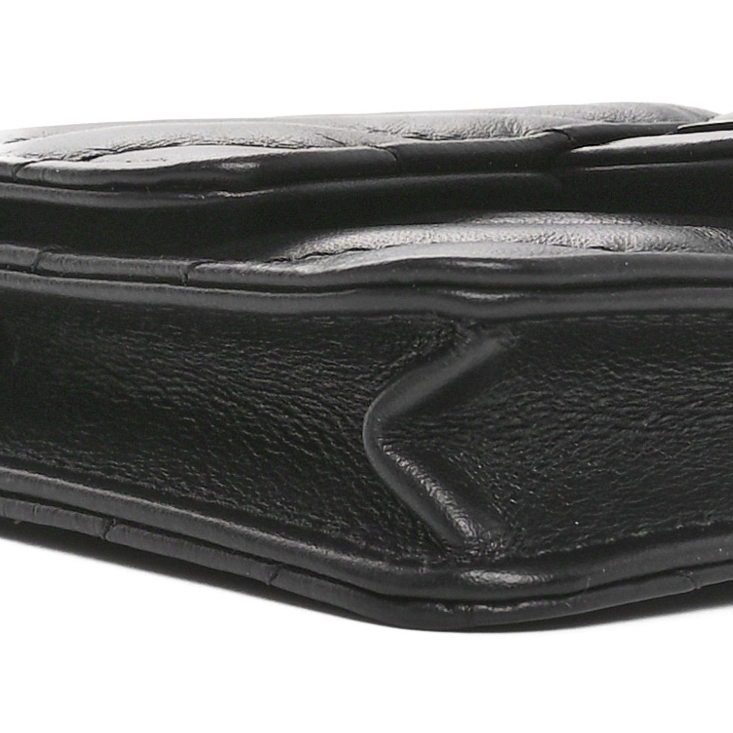 Aged Calfskin Chevron Quilted Reissue Belt Bag Black