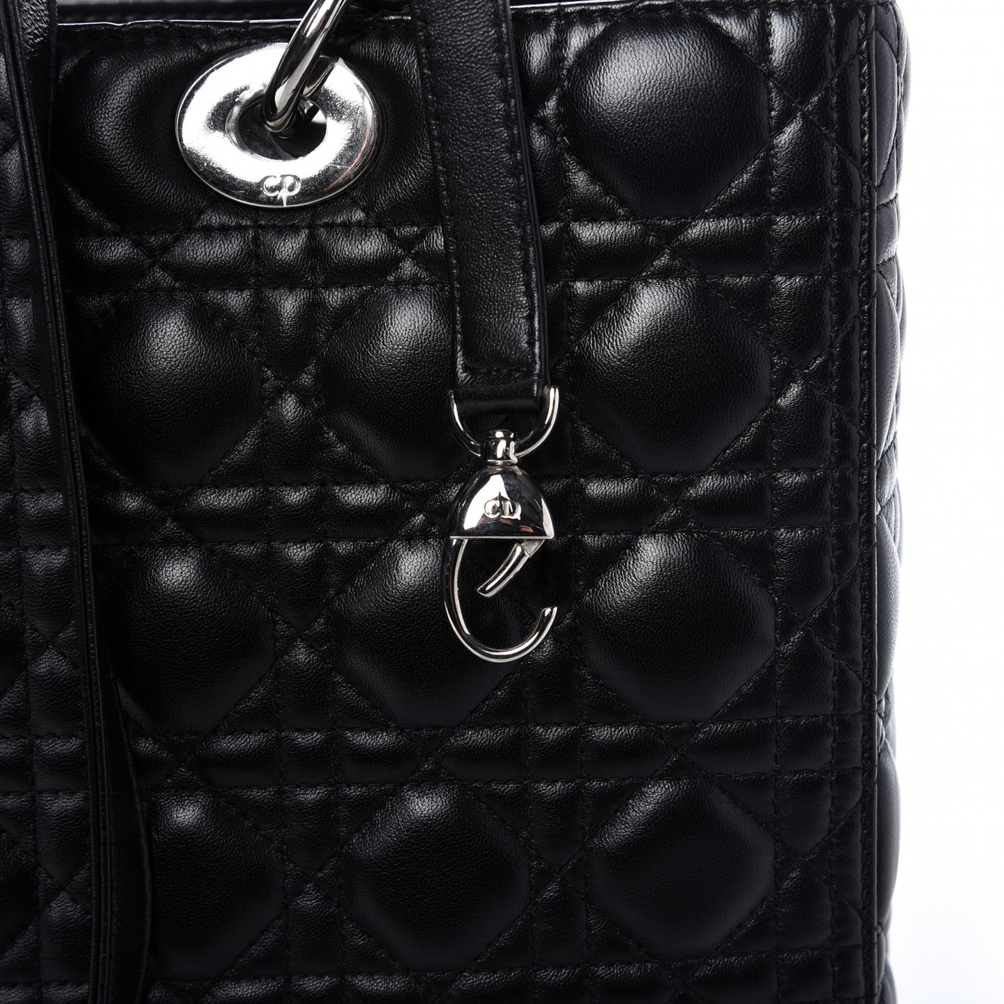 Lambskin Cannage Large Lady Dior Black