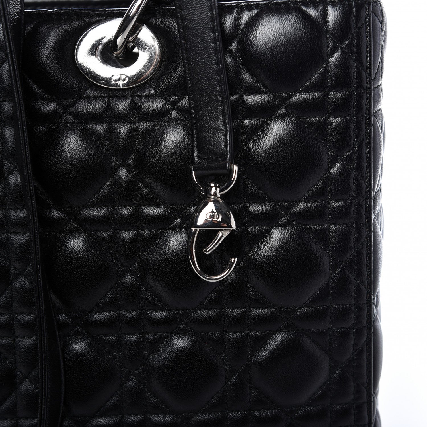 Christian Dior Lambskin Cannage Large Lady Dior Black 11 of 11