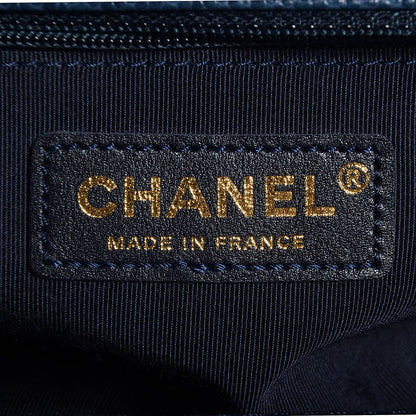 Chanel Caviar Quilted New Medium Boy Flap Dark Navy Blue 6 of 9
