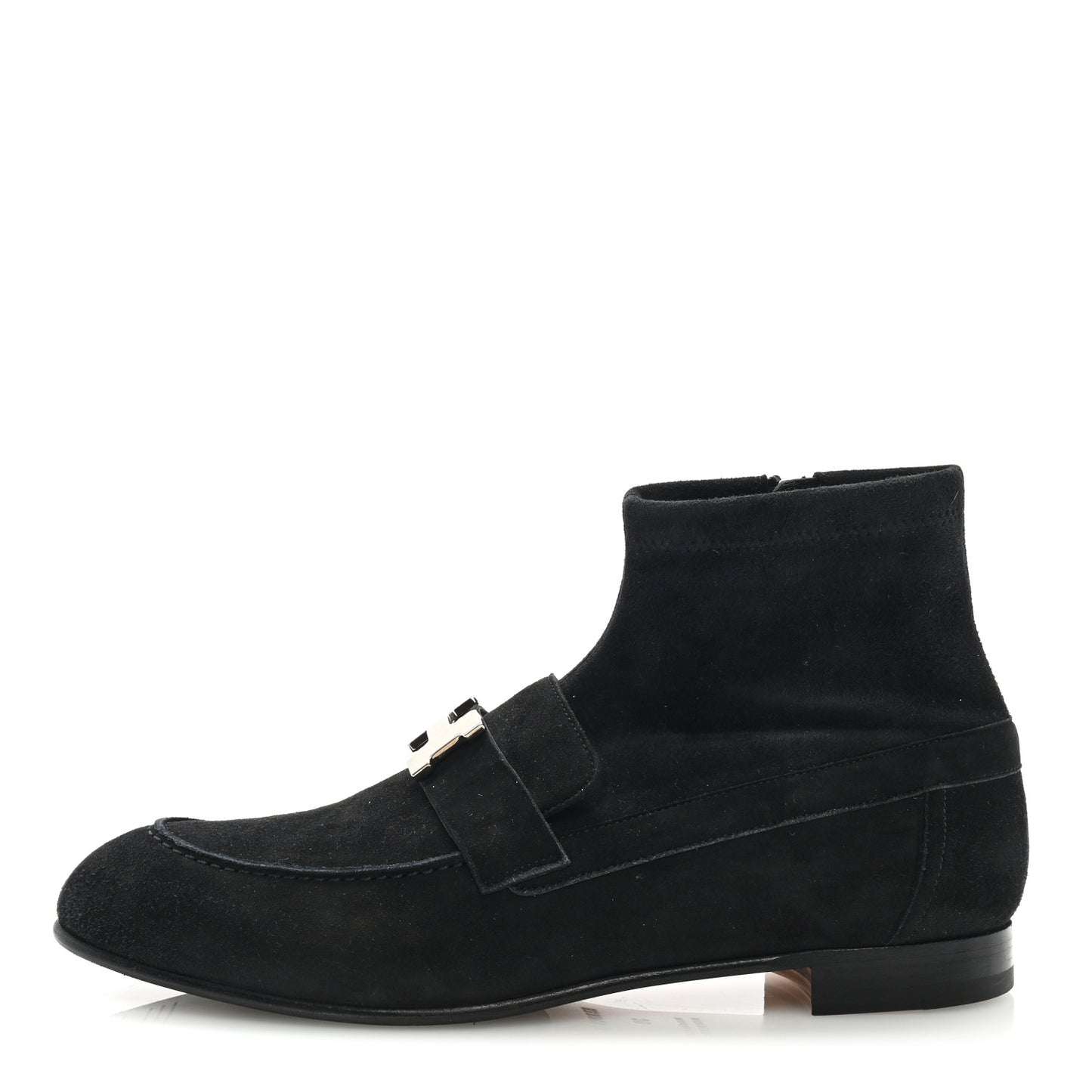 Stretch Velvet Goatskin Saint Honore Ankle Boots 39 Black
