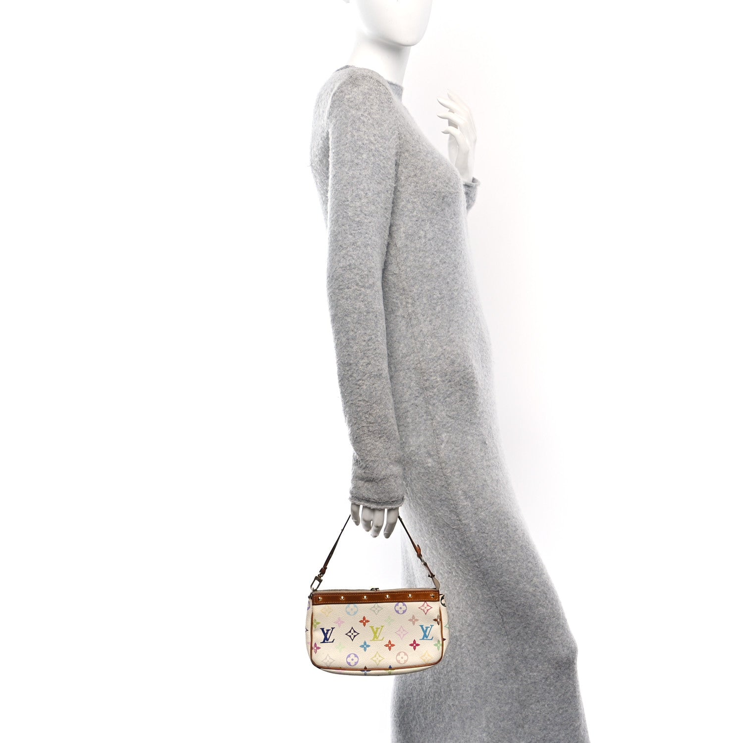 Louis Vuitton Monogram Multicolor Pochette Accessories White 2 of 14