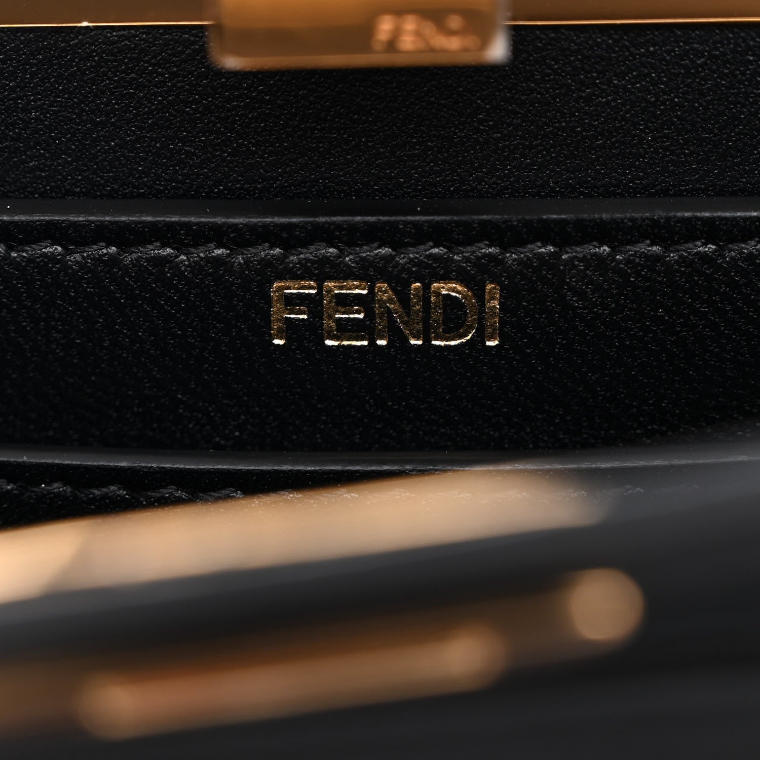 Fendi Shiny Nappa Petite Peekaboo I SEE U Satchel Black 7 of 10