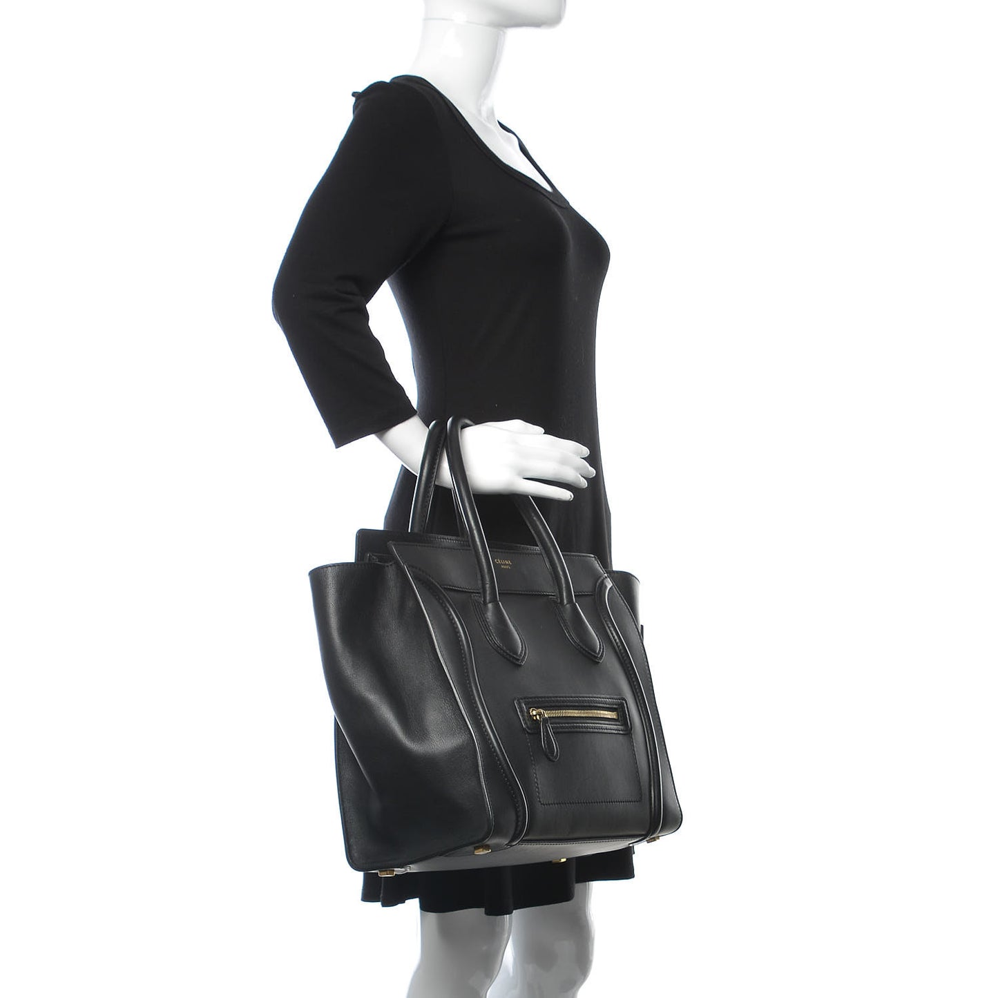 Smooth Calfskin Mini Luggage Black