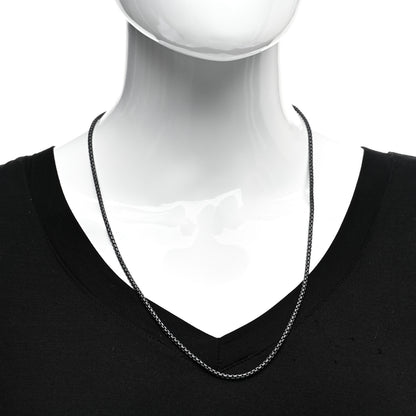 David Yurman Sterling Silver 2.7mm Small Box Chain Necklace Grey 2 of 4