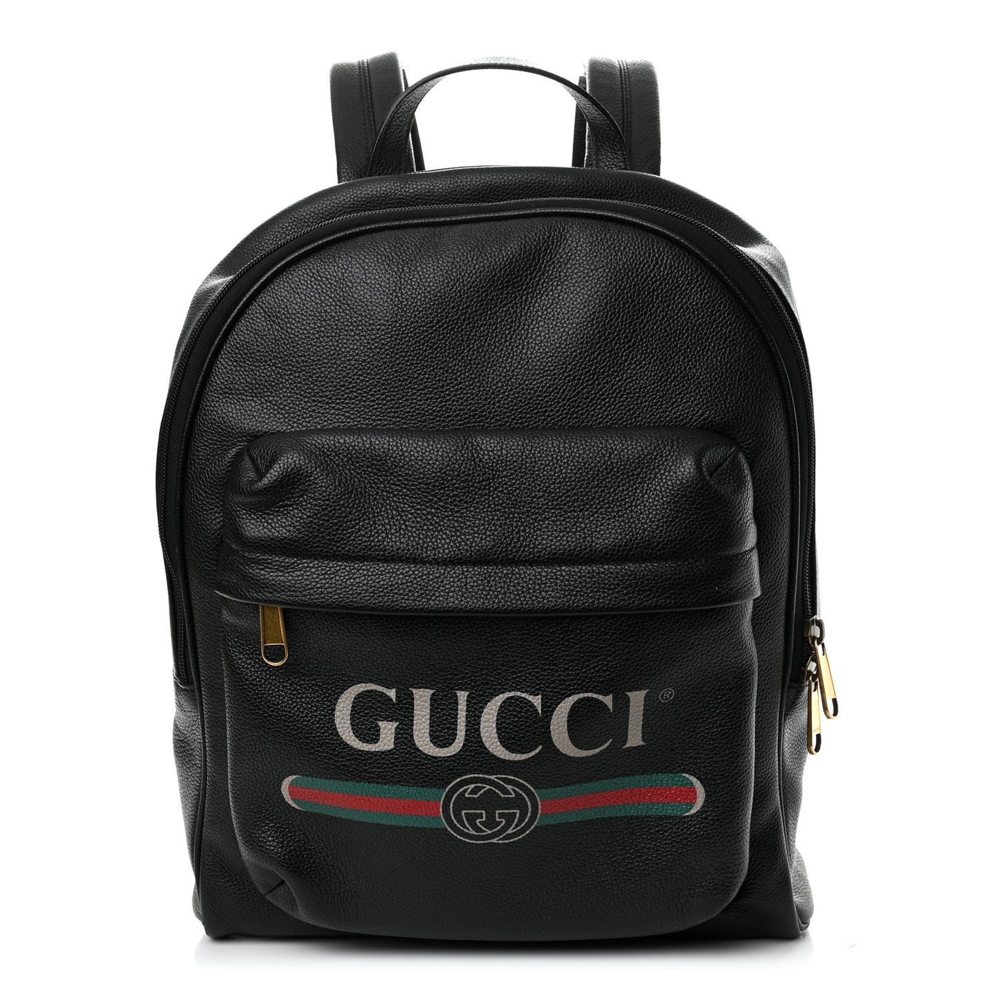 Calfskin Logo Day Backpack Black